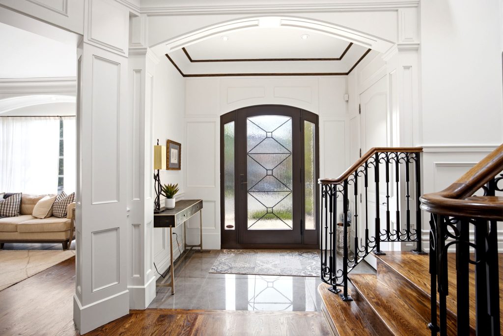 Entrance hall and staircase at 268 Brooke Avenue, Toronto